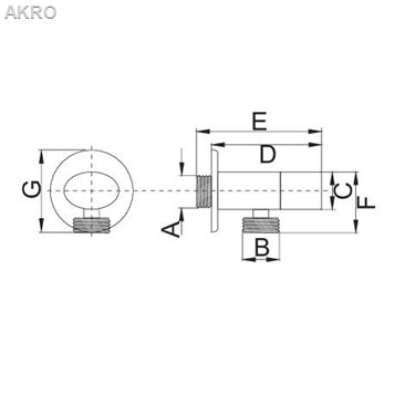 Zawór chrom kątowy 1/2x3/4 okrągły